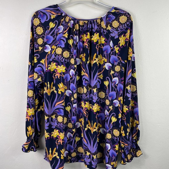 Susan Graver Liquid Knit Floral Tunic size L - Picture 11 of 12